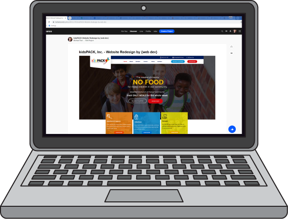 Web Lakeland design mockup cartoon